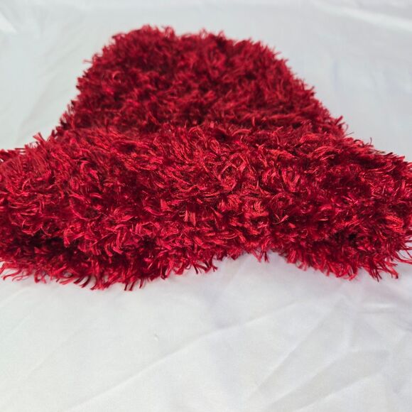 Fuzzy Chenille Scarf Beanie Lot of 4 Black White Gold Purple Red 34" to 44" - Picture 15 of 16